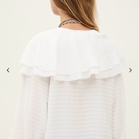 ba&sh White Ruffled Blouse - Picture 3 of 9